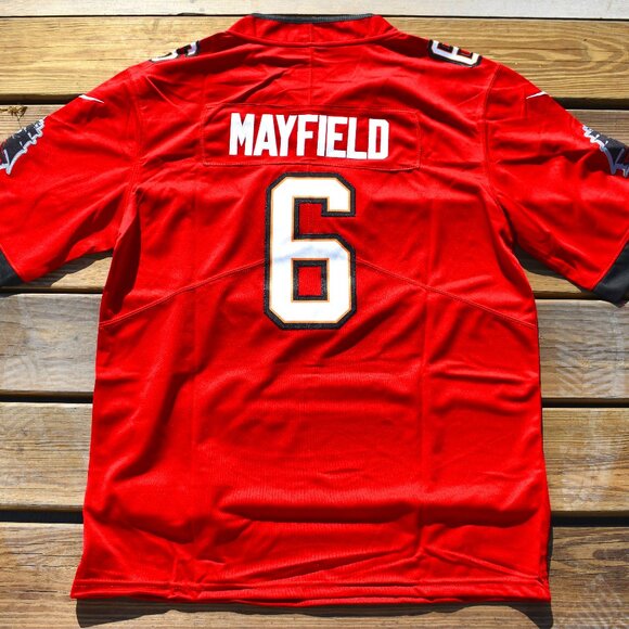 New! Baker Mayfield Tampa Bay Buccaneers Red Football Jersey AdultMen Size Small - Picture 1 of 2